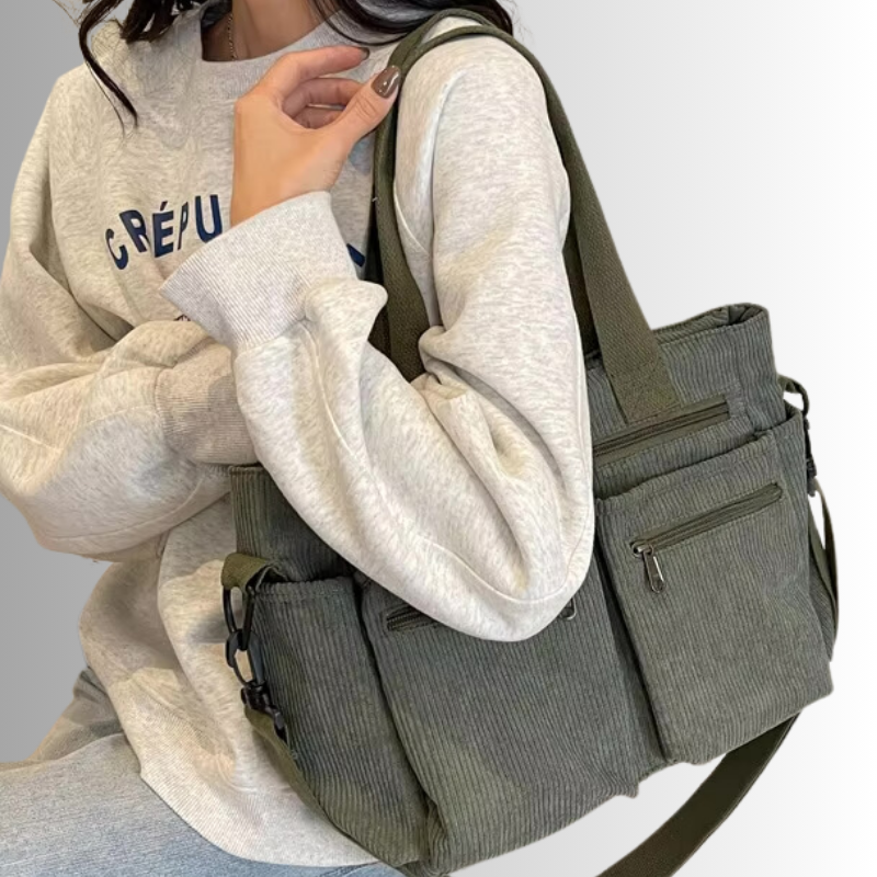 EMMA URBAN CORD TOTE BAG