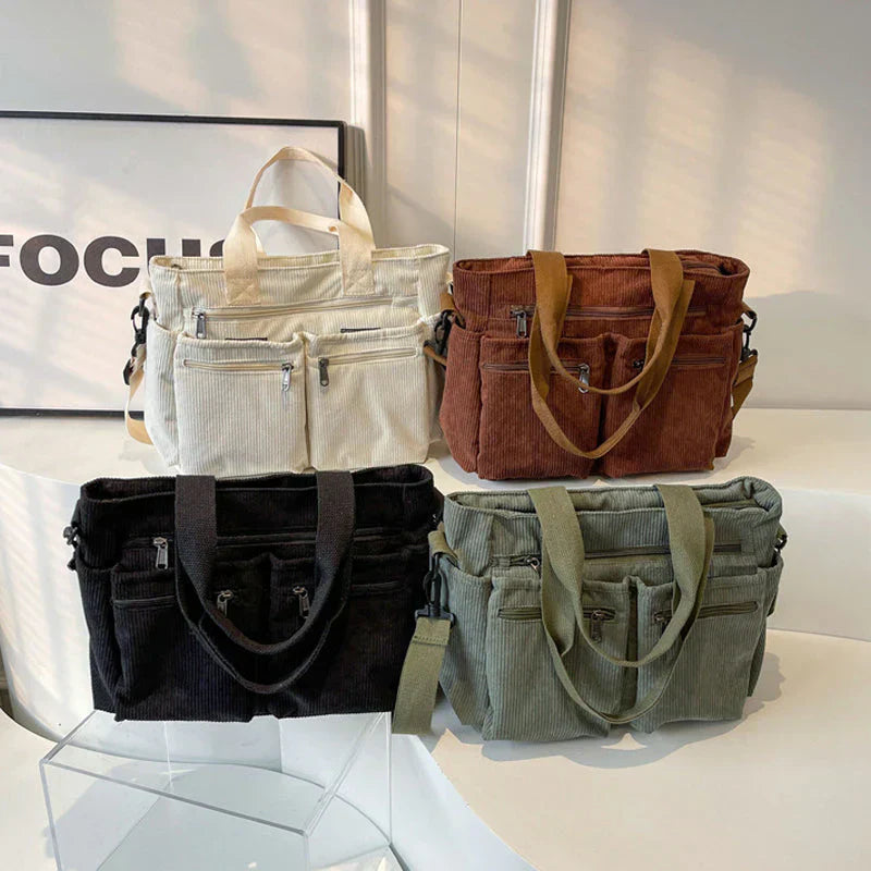 EMMA URBAN CORD TOTE BAG