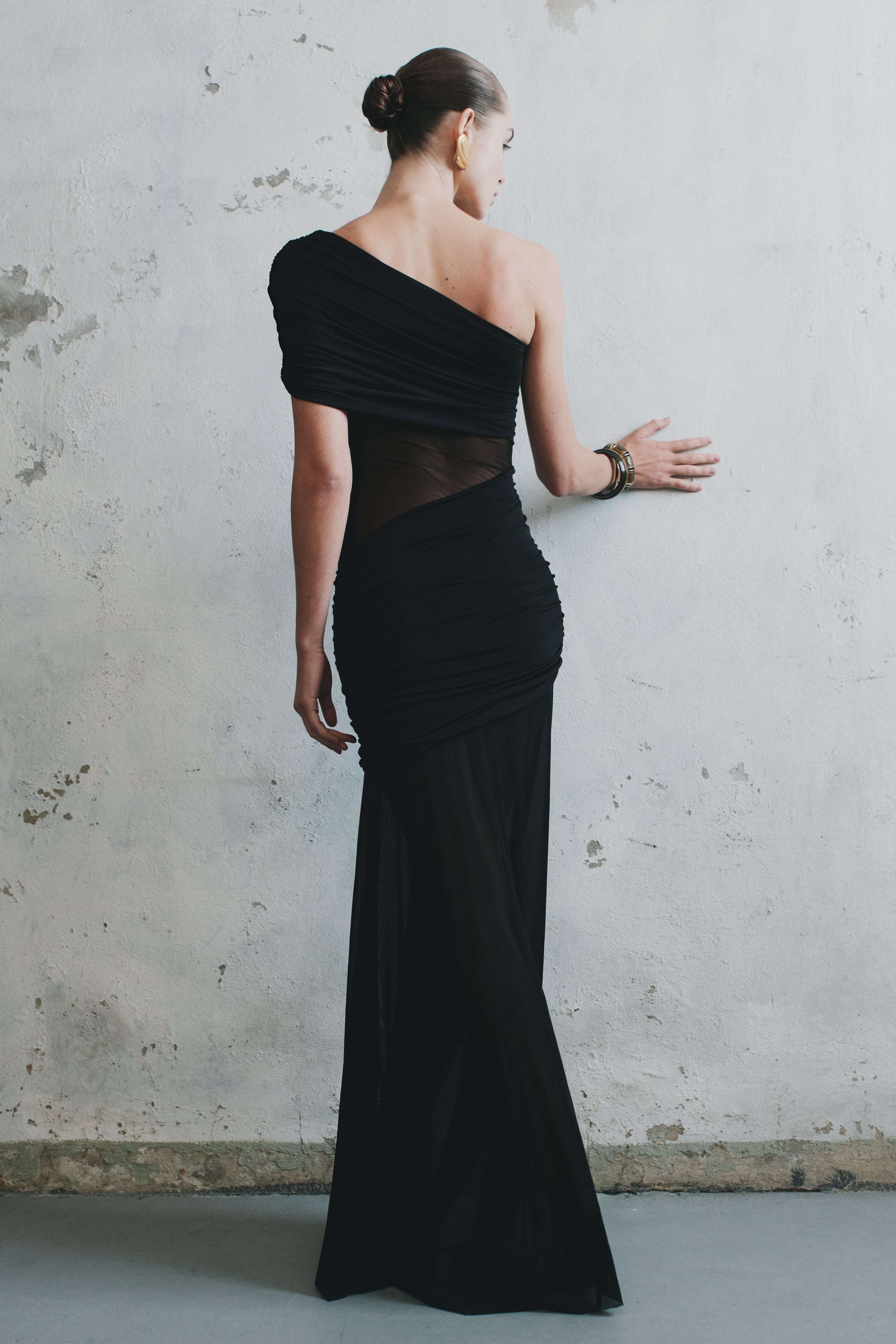 KHAI ONE SHOULDER MAXI DRESS