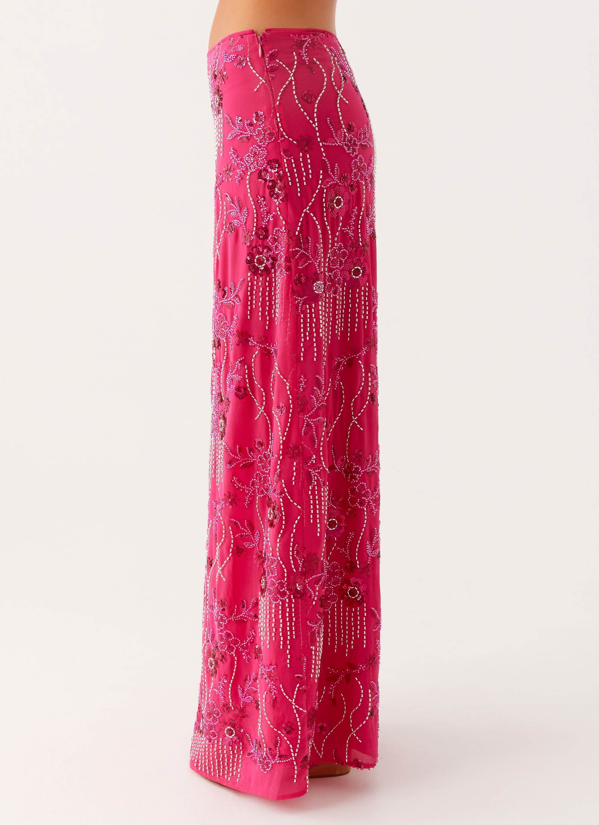 ROMY LOW RISE SEQUIN MAXI SKIRT