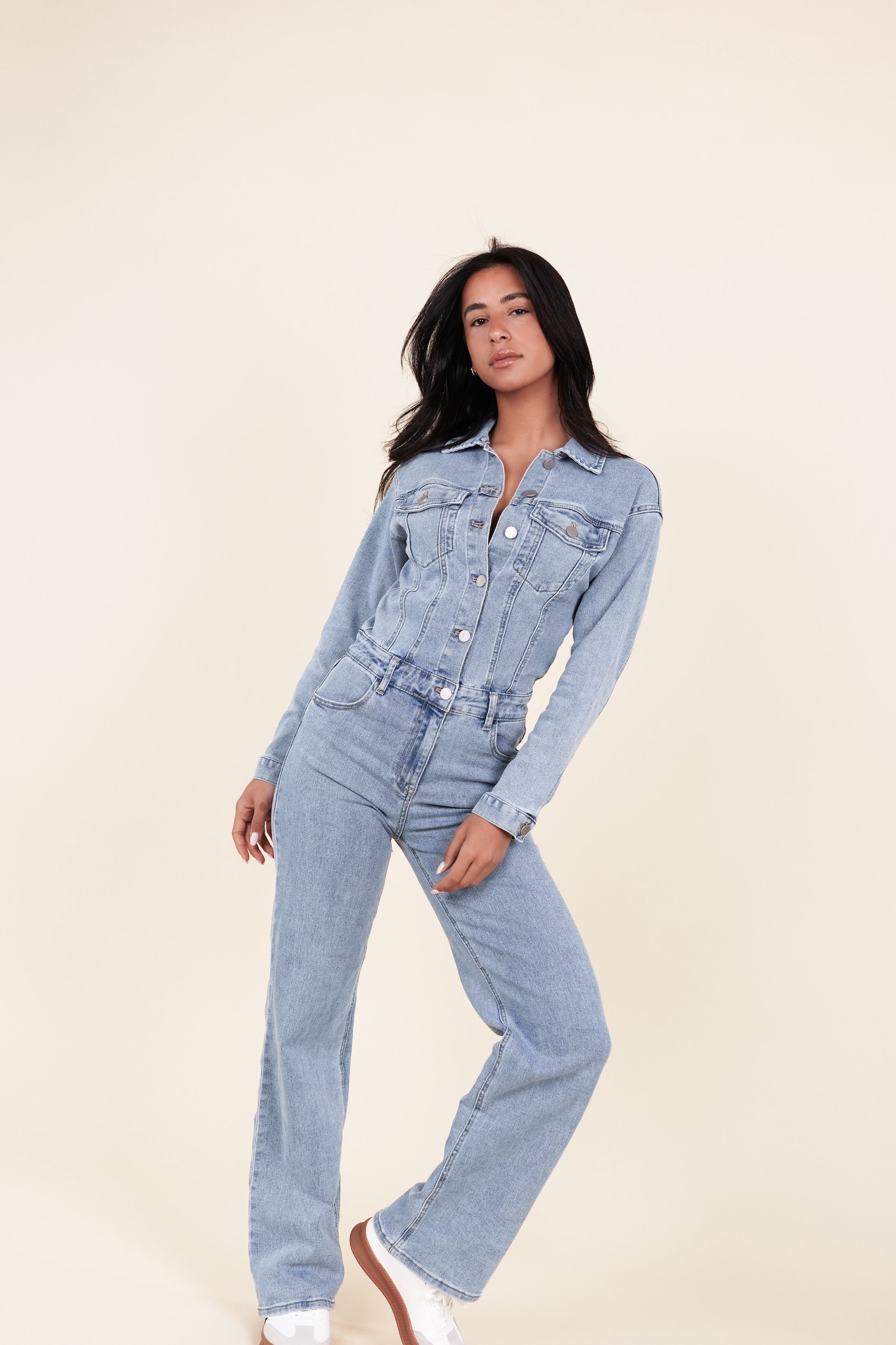 JENNA DENIM JUMPSUIT
