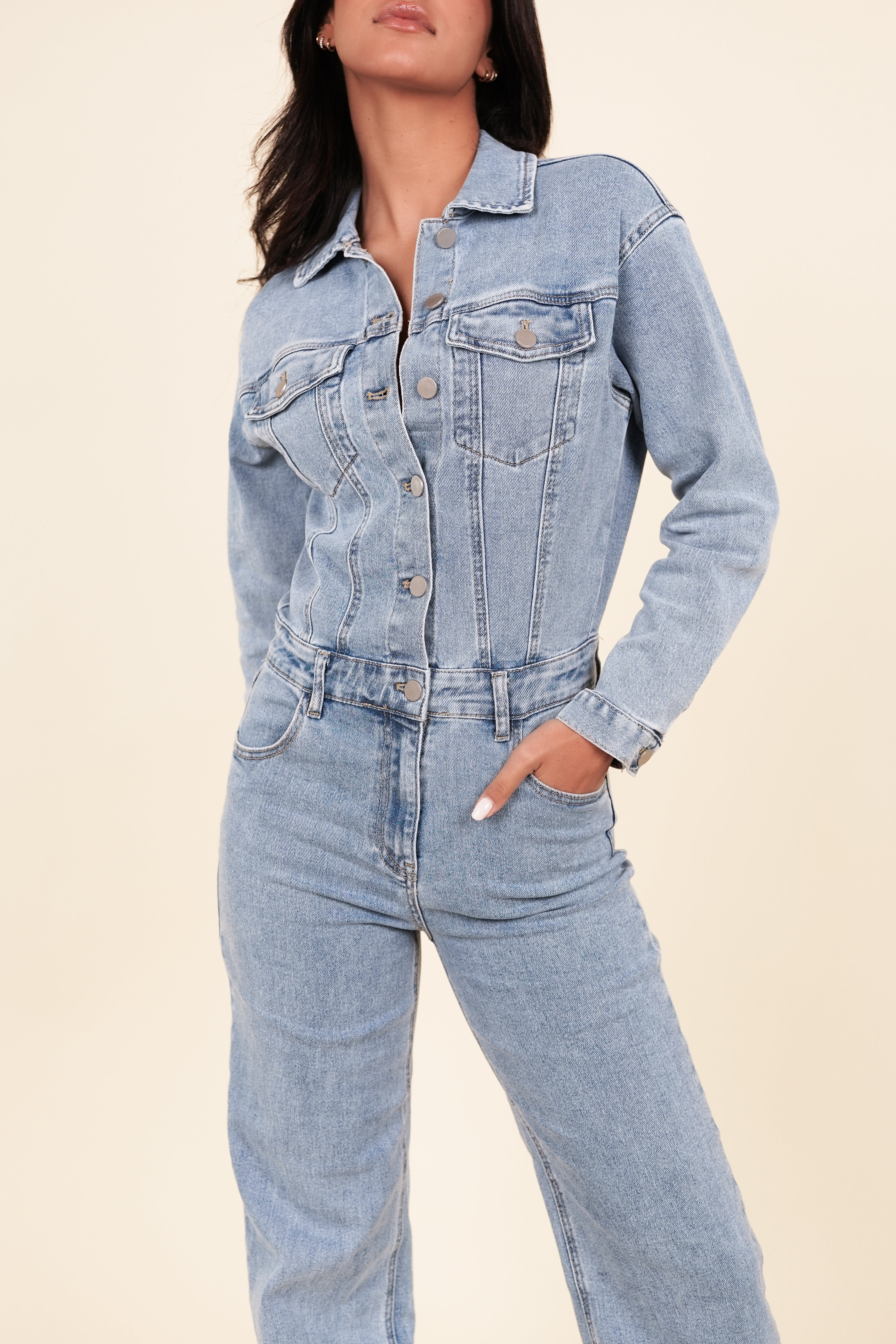 JENNA DENIM JUMPSUIT