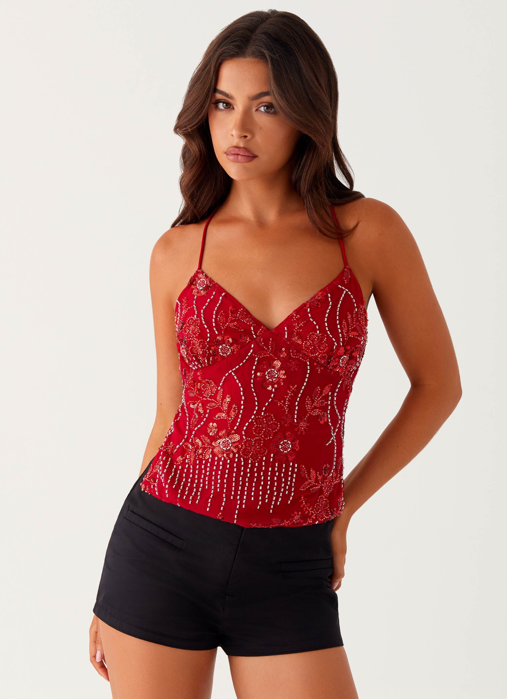 KAMILLA SEQUIN CAMI TOP