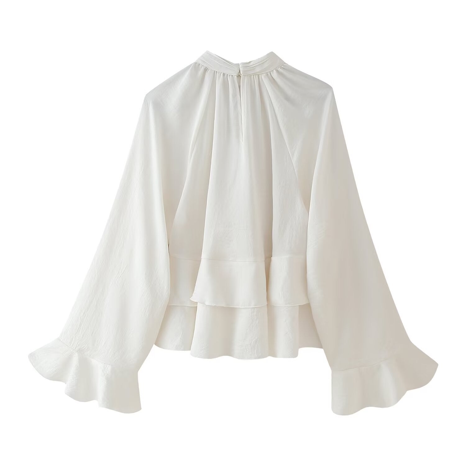 NOVA RUFFLE BLOUSE WHITE