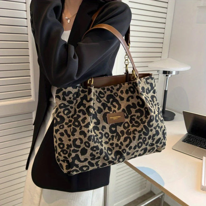 ELARA LEOPARD TOTE BAG