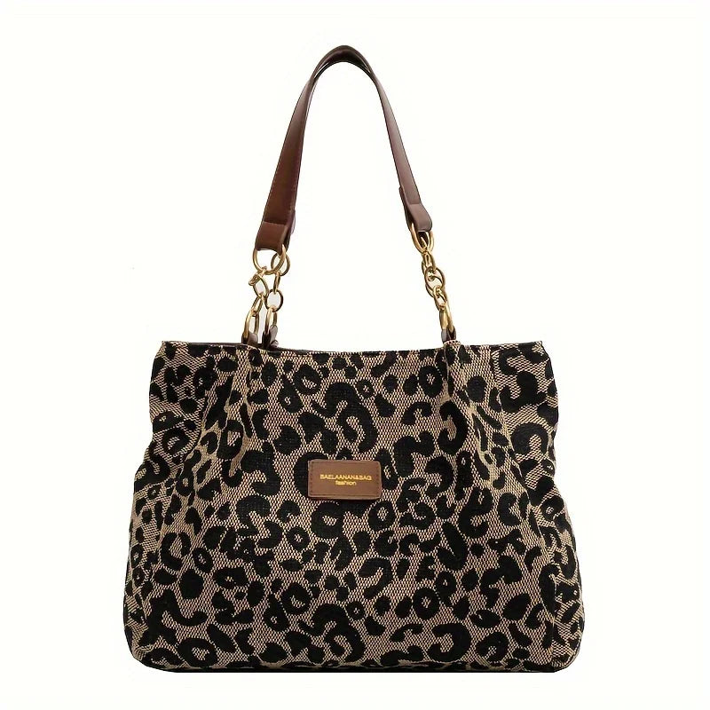 ELARA LEOPARD TOTE BAG