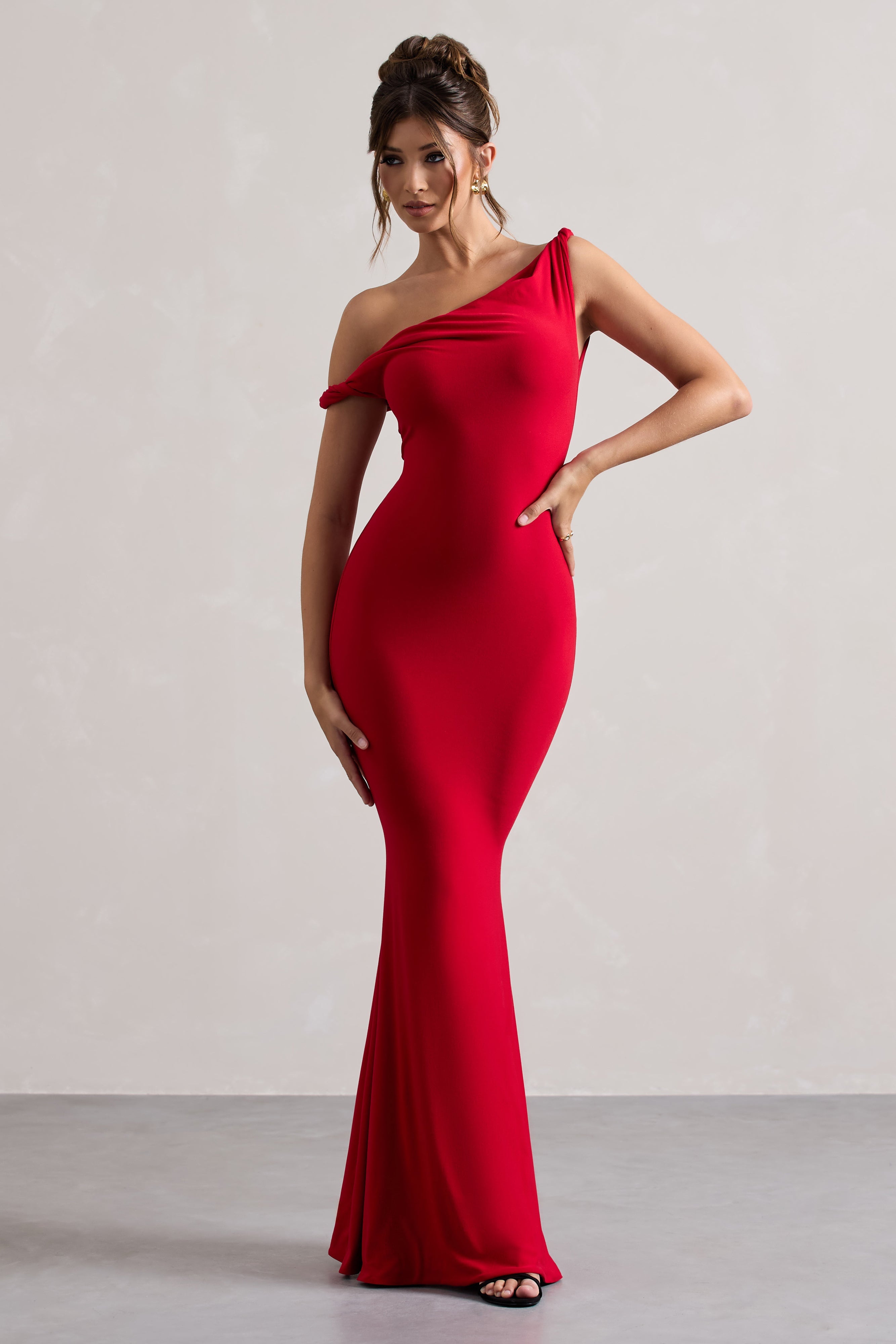 LITA TWISTED ASYMMETRIC MAXI DRESS