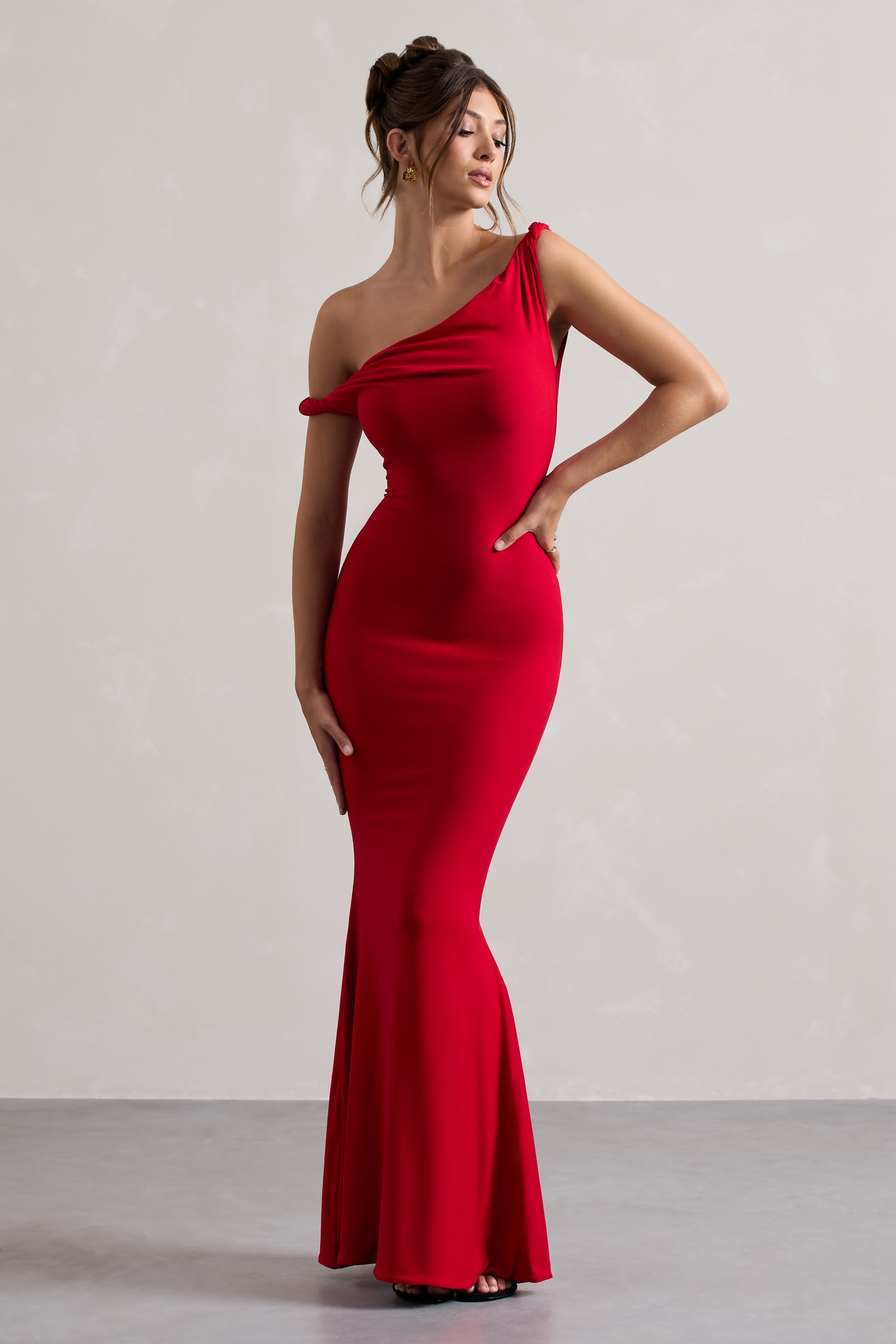 LITA TWISTED ASYMMETRIC MAXI DRESS
