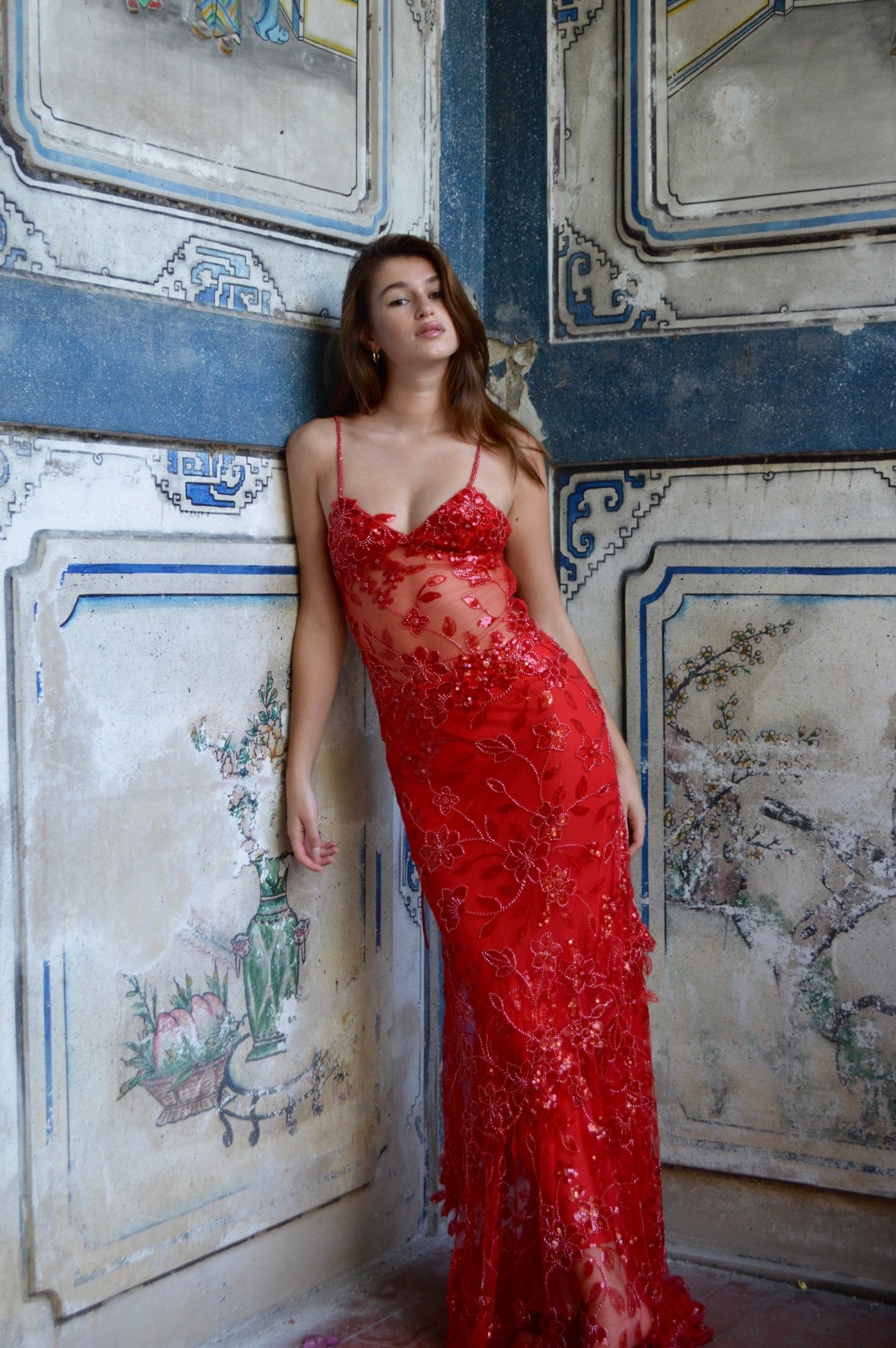 ABELLA EMBELLISHED MAXI DRESS
