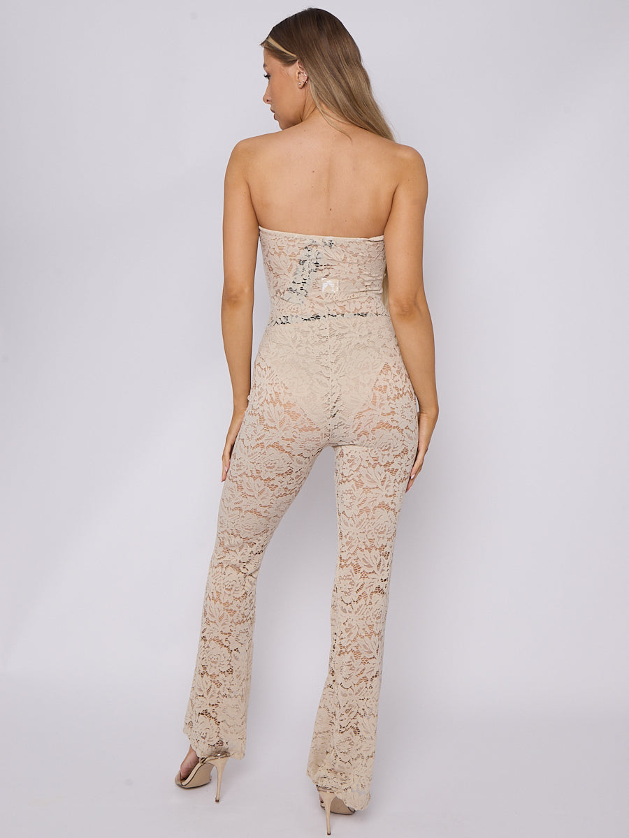 SABRINA SHEER LACE JUMPSUIT