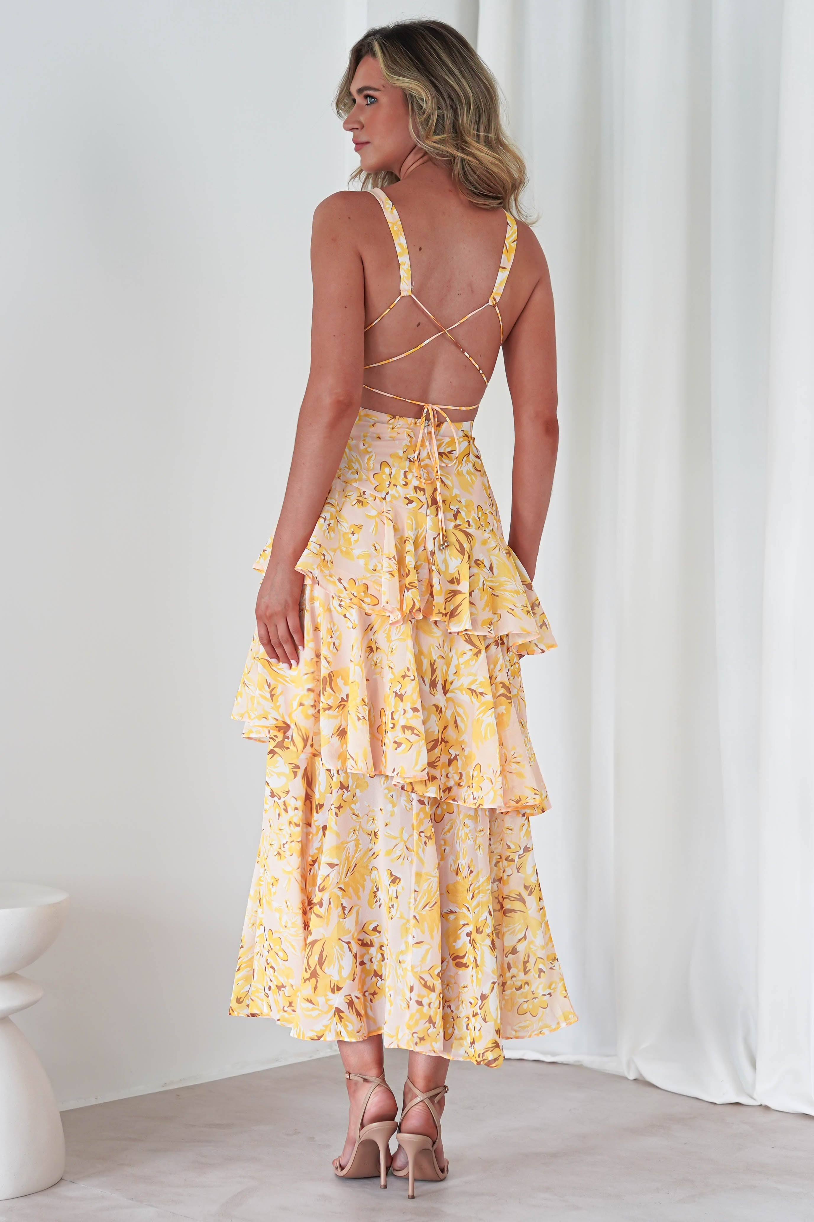 KARLIE FLORAL PRINT MAXI DRESS