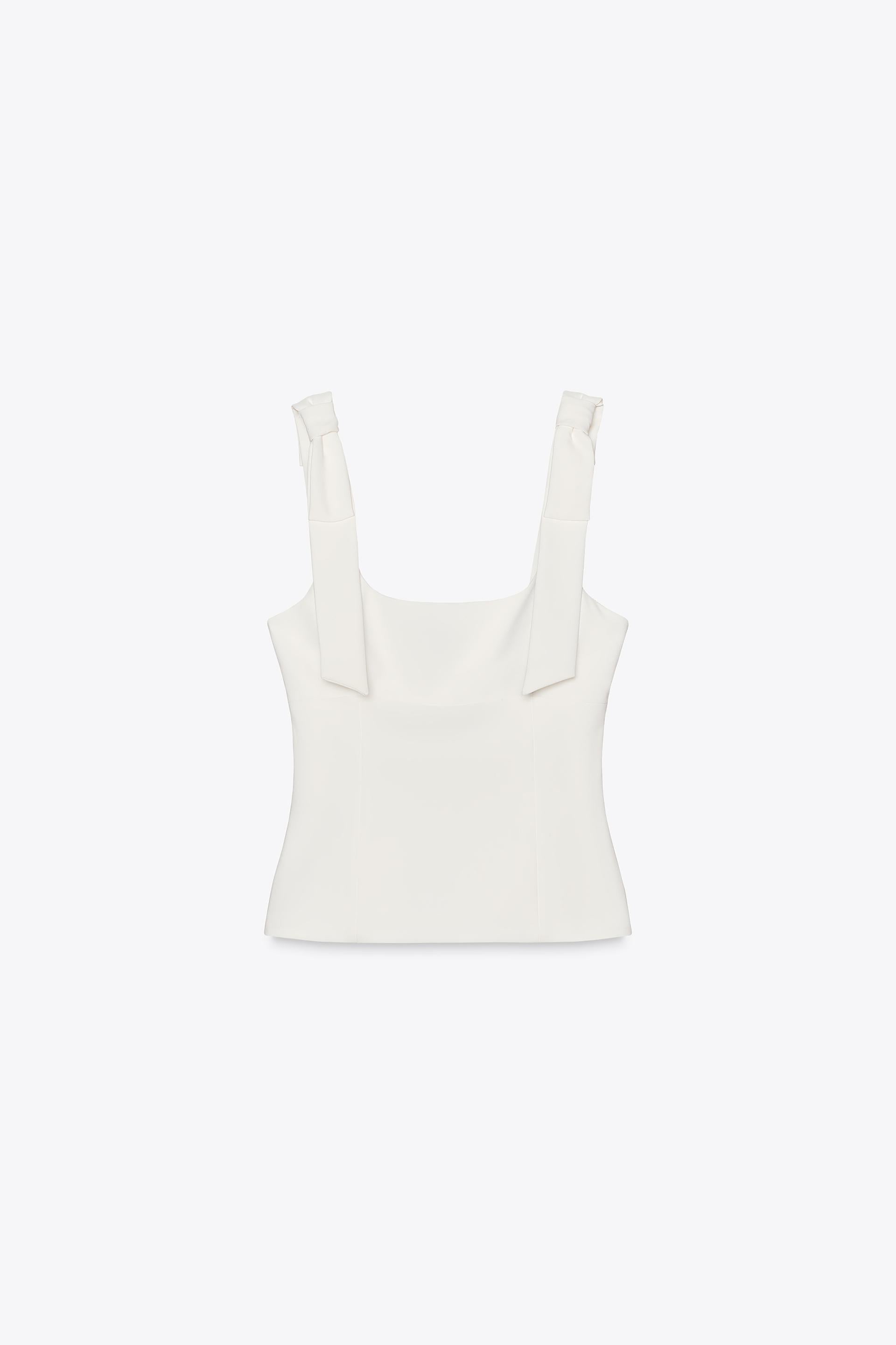 ELYNA STRETCH TOP WITH BOWS