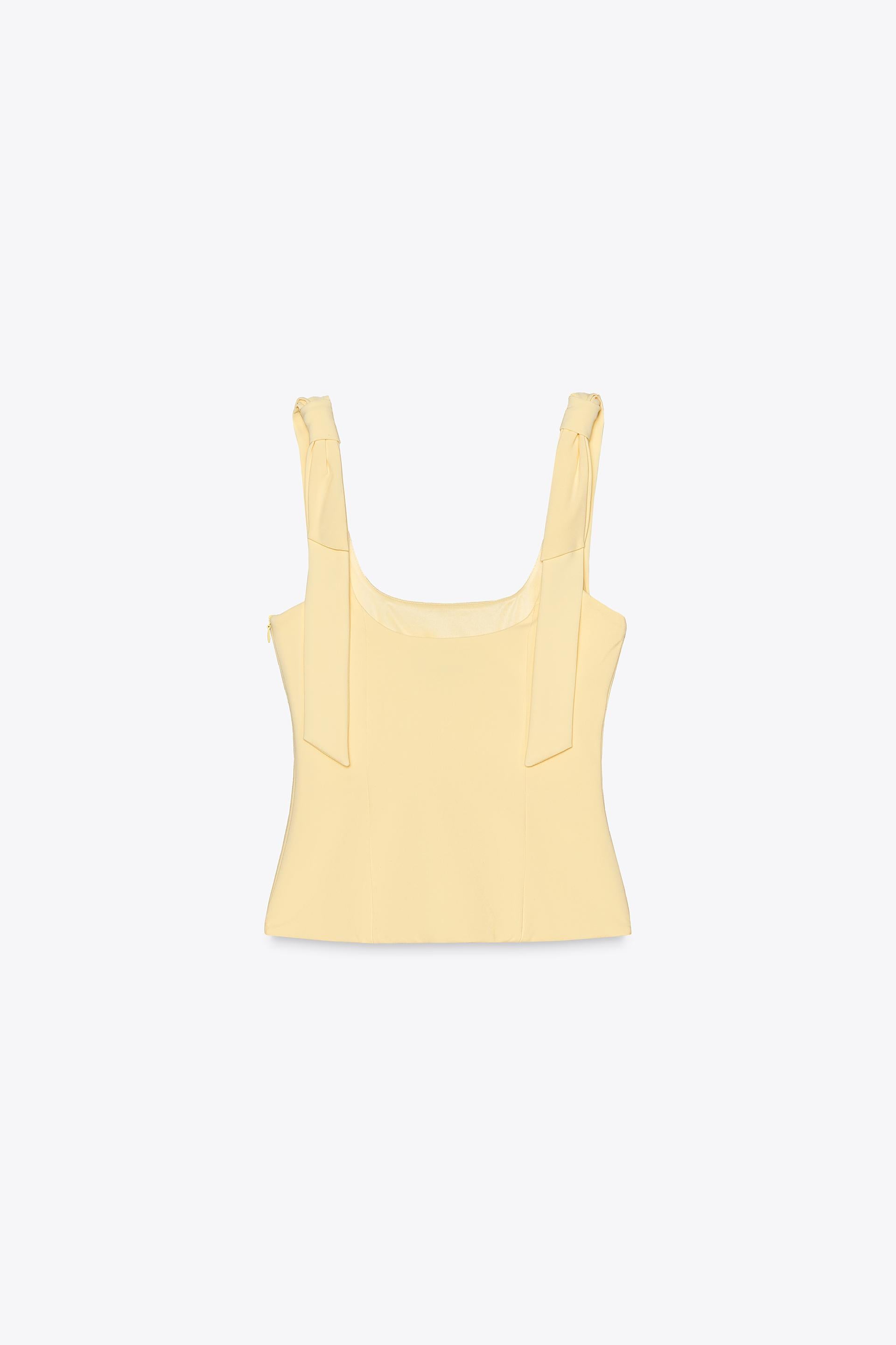ELYNA STRETCH TOP WITH BOWS