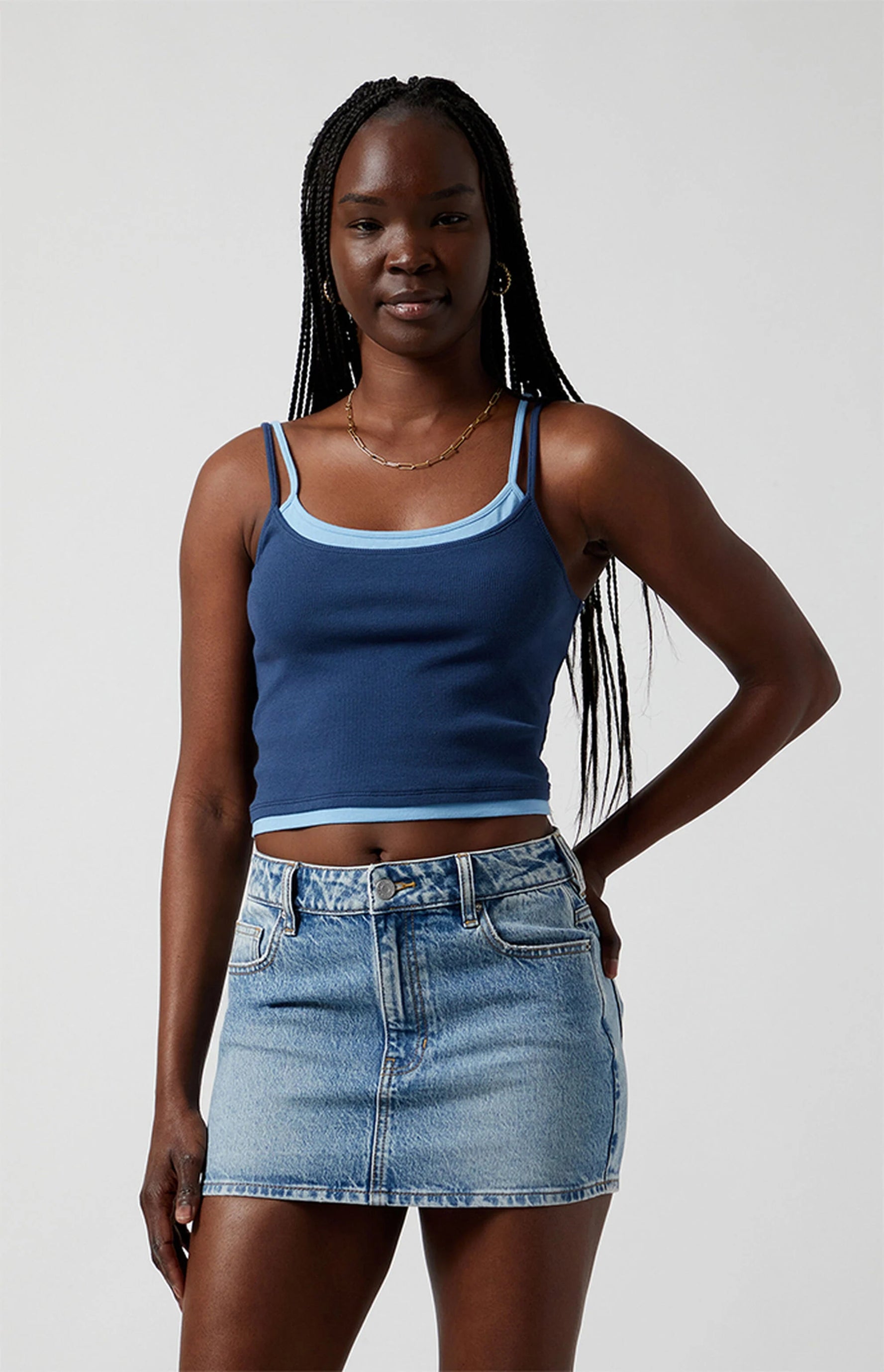 BELLA DENIM MINI SKIRT