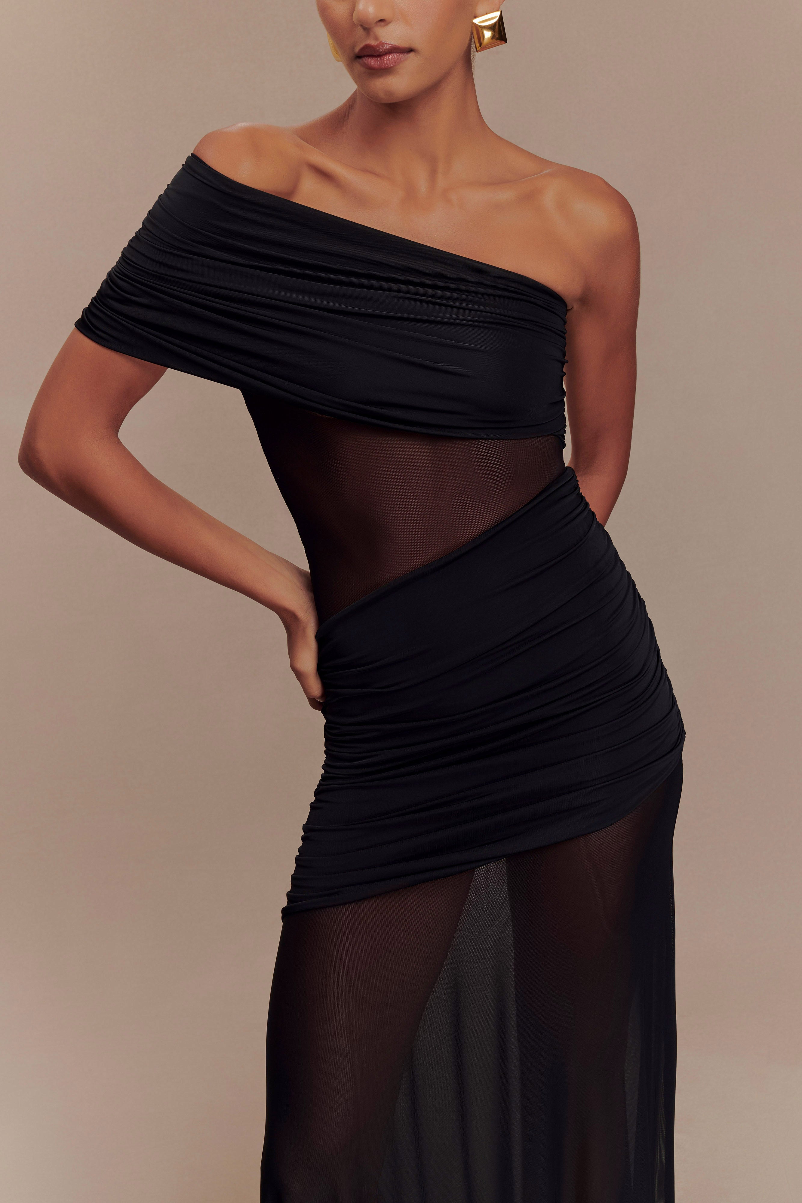 KHAI ONE SHOULDER MAXI DRESS