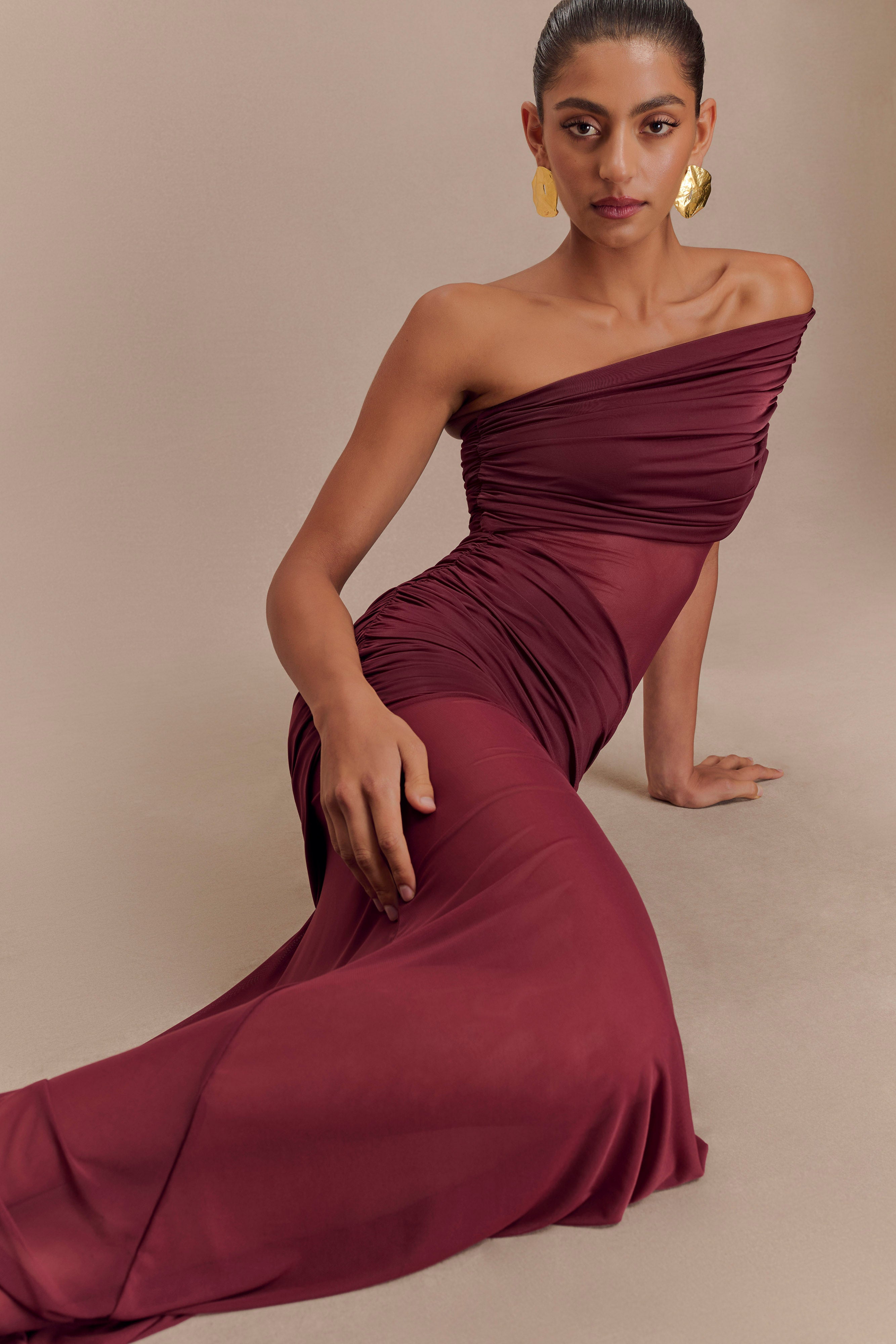 KHAI ONE SHOULDER MAXI DRESS