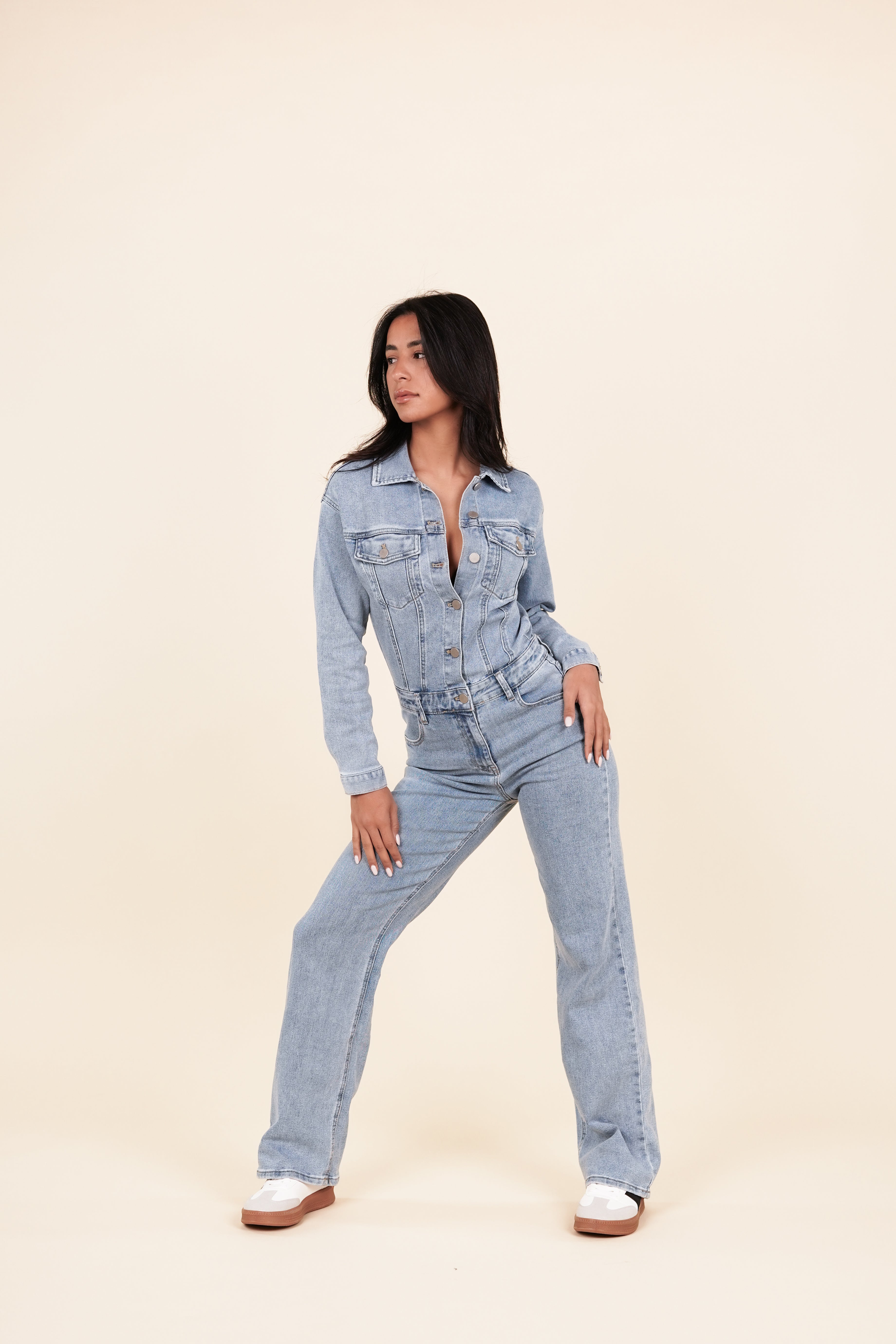 JENNA DENIM JUMPSUIT