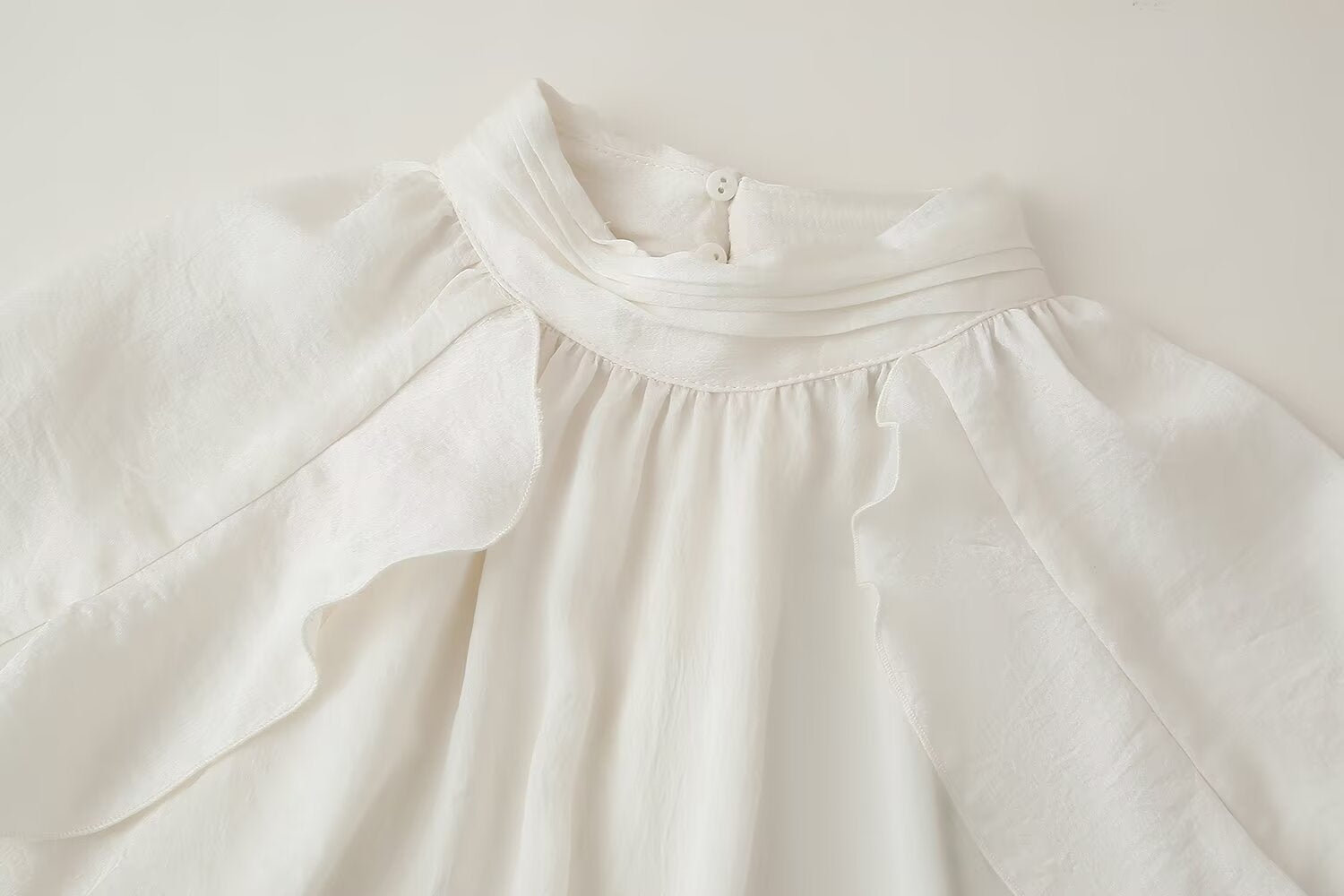 NOVA RUFFLE BLOUSE WHITE