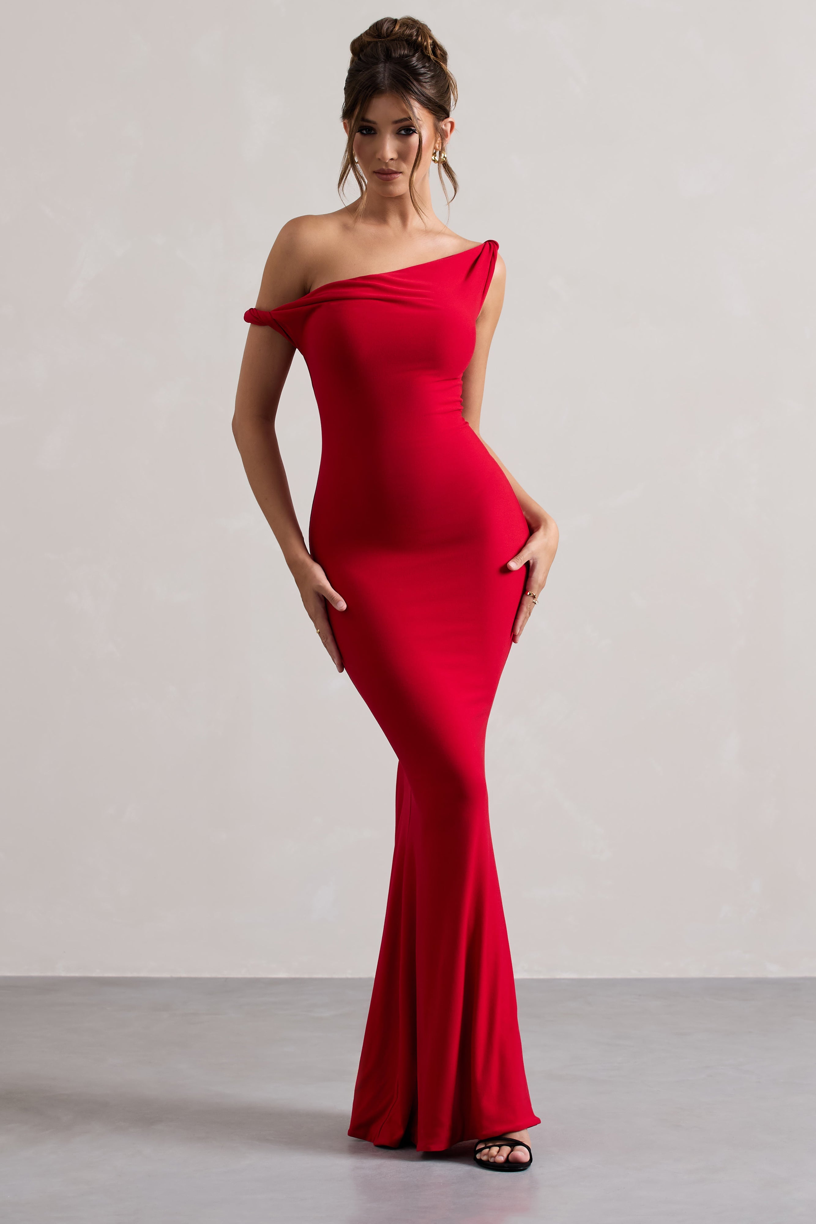 LITA TWISTED ASYMMETRIC MAXI DRESS