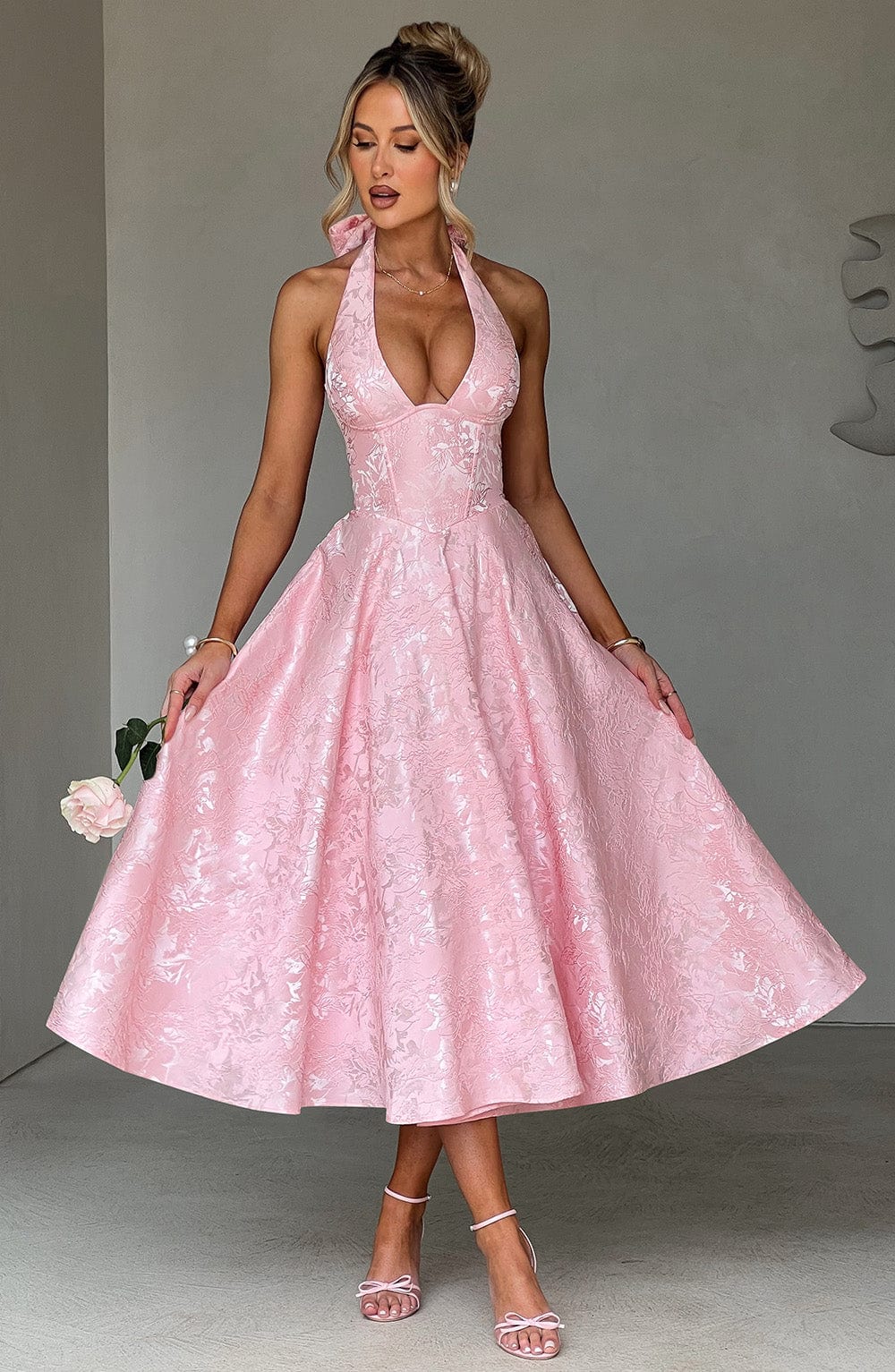 VELIA ELEGANT MIDI DRESS