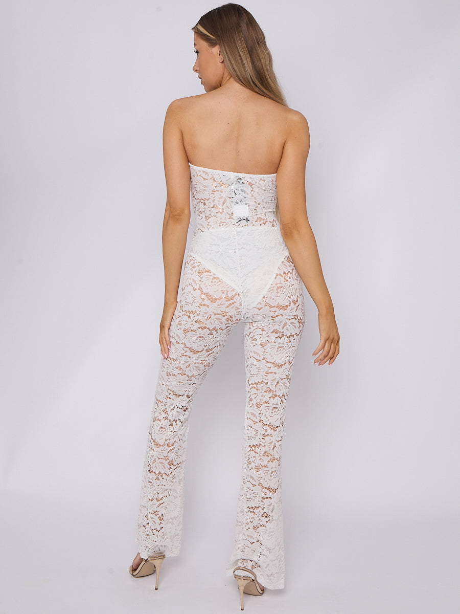 SABRINA SHEER LACE JUMPSUIT